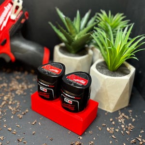 Battery Organizer for Milwaukee M12 Red Lithium CP 2.0, Magnetic Base, Tool Tray/Holder/Storage
