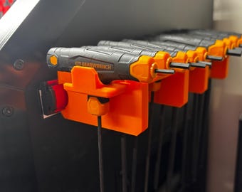 GEARWRENCH Ball End T-Handle Hex Key Organizer, Fits on US General or OLSA Rail (Not included)