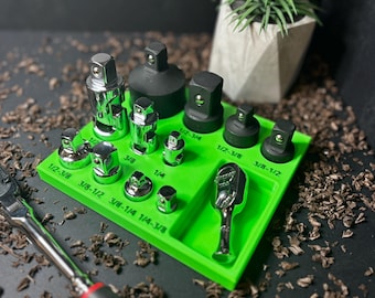 Magnetic Socket Adapter Organizer for ICON Tools: Compact Tool Tray