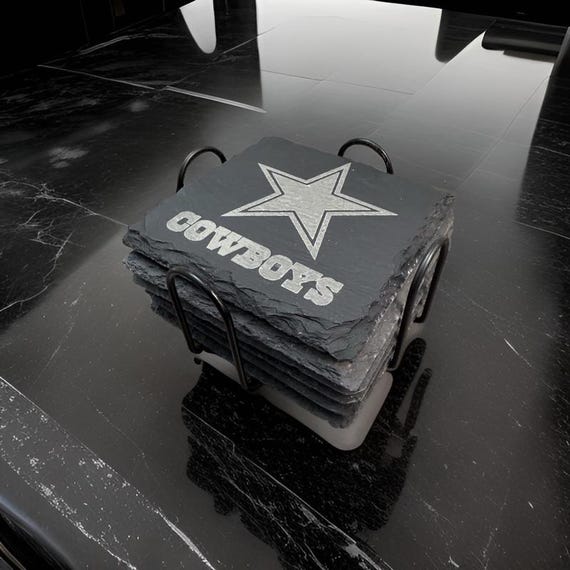 Engraved NFL Team Slate Coasters: Football Fan Gift