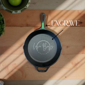 Sartén de hierro fundido Lodge con grabado personalizado: regalo de chef personalizado