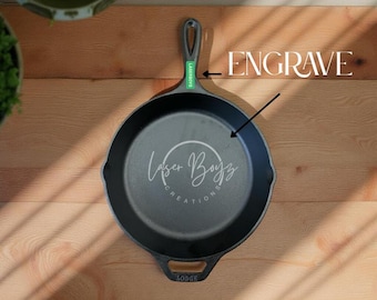 Custom Engraved Lodge Cast Iron Skillet: Personalized Chef Gift