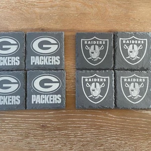 Engraved NFL Team Slate Coasters: Football Fan Gift image 5