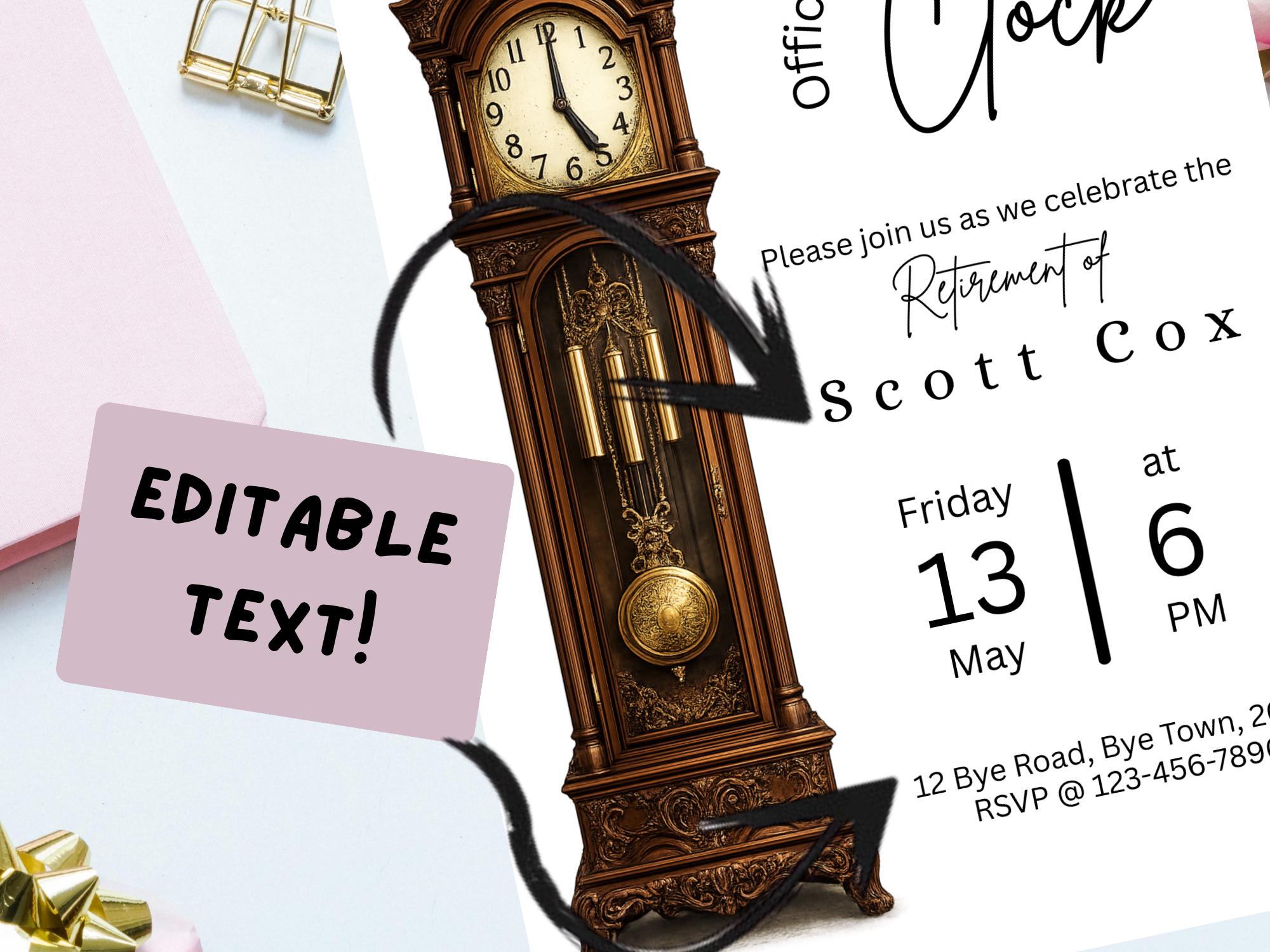 Retirement Party Invitation Template, Editable Retirement Invite ...