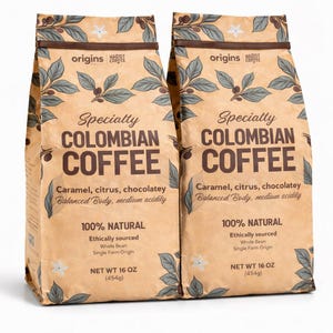 Specialty Colombian Coffee (2 lb) – Caramel, Citrus, Chocolatey Whole Bean