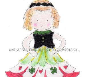 Irish Step Dancer One Set of Five with Envelopes Free Personalization