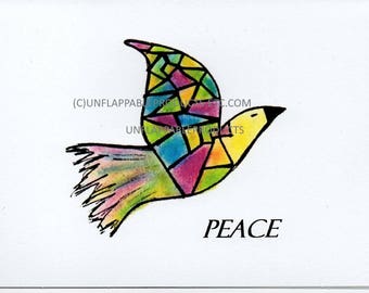 Peace Dove Greeting Card 5 x 7 with  Matching Envelopes