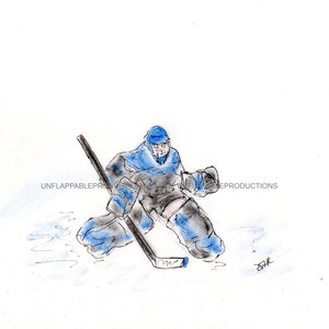 Personalized Hockey Goalie  One 5 x 7 Greeting Card with Envelope Personalized Free of Charge One Name Under Image