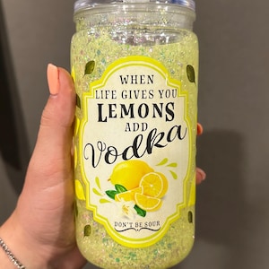 Vodka Lemonade Snowglobe Tumbler
