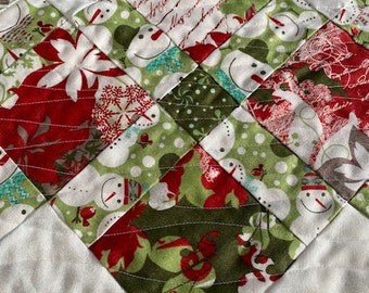 a little red and green centerpiece tablerunner - FREE SHIPPING