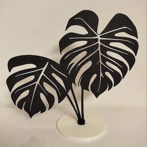 Centrotavola a Forma di Foglia in Resina 3D – Decorazione Naturale da Tavolo 102 mm – Bianco, Grigio o Nero