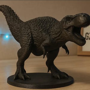 3D Resin T-Rex Statue – 3D Printed Realistic Dinosaur Sculpture, Jurassic Decoration for Collectors and Dinosaur Lovers