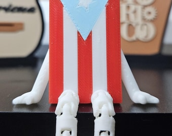 Figuras puertorriqueñas impresas en 3D: decoración cultural boricua de 4"