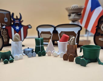 Puerto Rico 3D Printed Figurines: Boricua Home Decor Souvenirs (2 inch