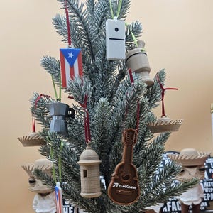 Puerto Rican Christmas Ornament – 3D Printed Boricua Figurine for Holiday Tree