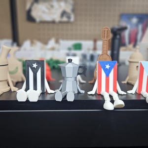 Porto Rico 3D impresso 2 "polegadas estatuetas Boricua decoração de casa presentes culturais porto-riquenhos Mini lembranças exclusivas