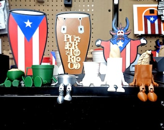 Puerto Rico 3D impreso 2" pulgadas figuras Boricua decoración del hogar regalos culturales puertorriqueños Mini recuerdos únicos