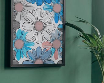 Digital Print Set – Set of 11 Colorful Floral & Abstract (Instant Download)