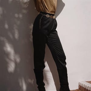 Vintage Antique Silk High Waisted Pants