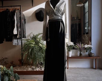 1970s Vintage Metallic Knit Bodysuit