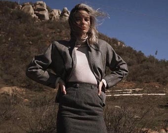 70’s Vintage Versace Wool Mini Skirt