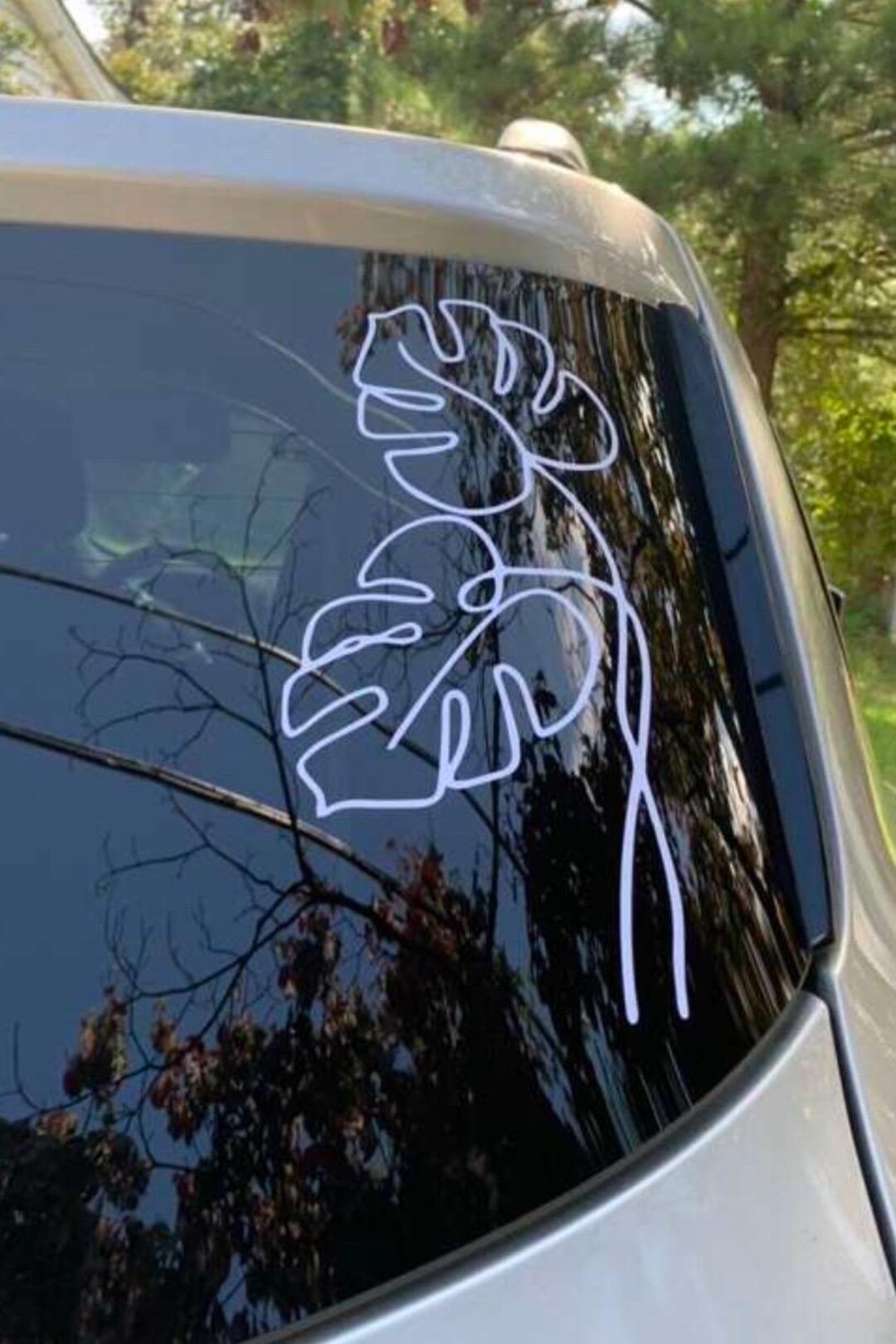 Monstera Leaf Car Decal – Waterproof Vinyl Sticker – Plant Lover Car ...