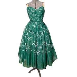 green emerald velvet dress 1960s Emerald Green Satin Dress main image 1