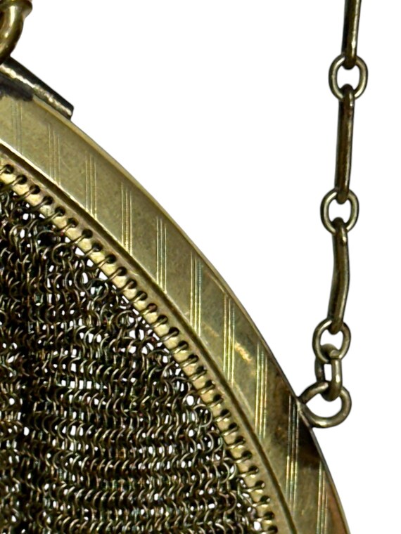 1920s gold Whiting and Davis soldered mesh purse … - image 4