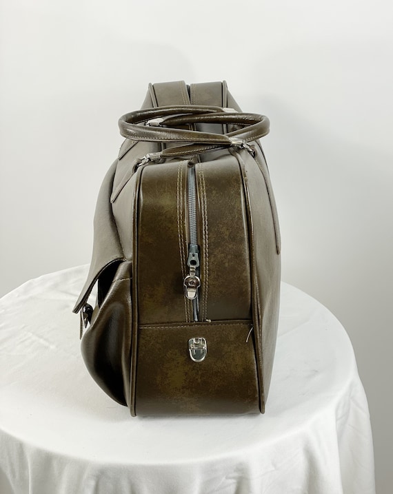 1970s 70s Samsonite soft faux leather Naugahyde s… - image 2