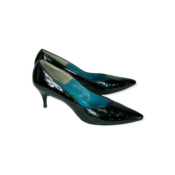 Tacones de charol negro de la década 1960 de Adore's - Etsy España