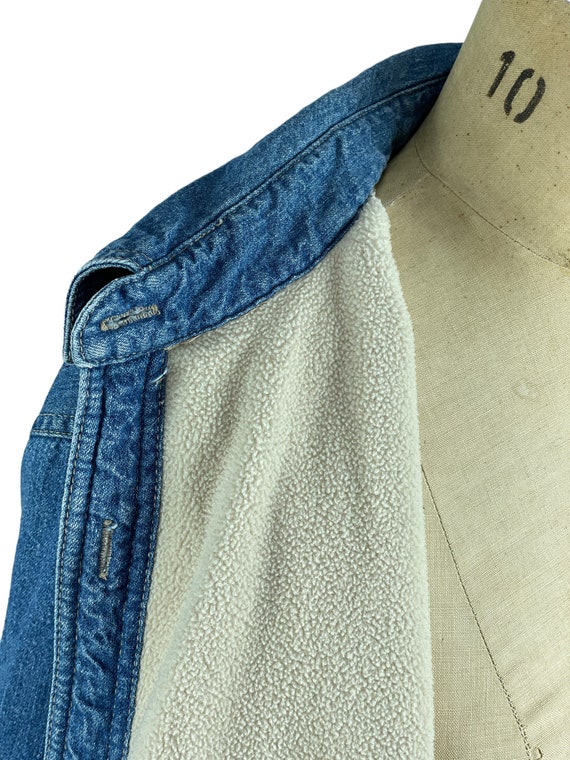 Woolrich denim jacket shirt fleece lined with qui… - image 7