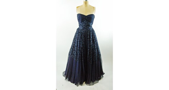 1950s strapless gown with bolero jacket silk and l