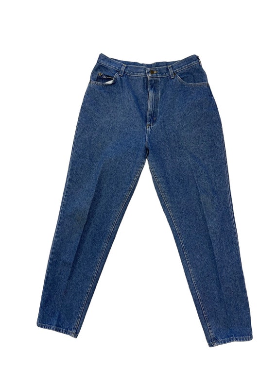 1980s/90s blue jeans Lee denim high waist tapered… - image 5