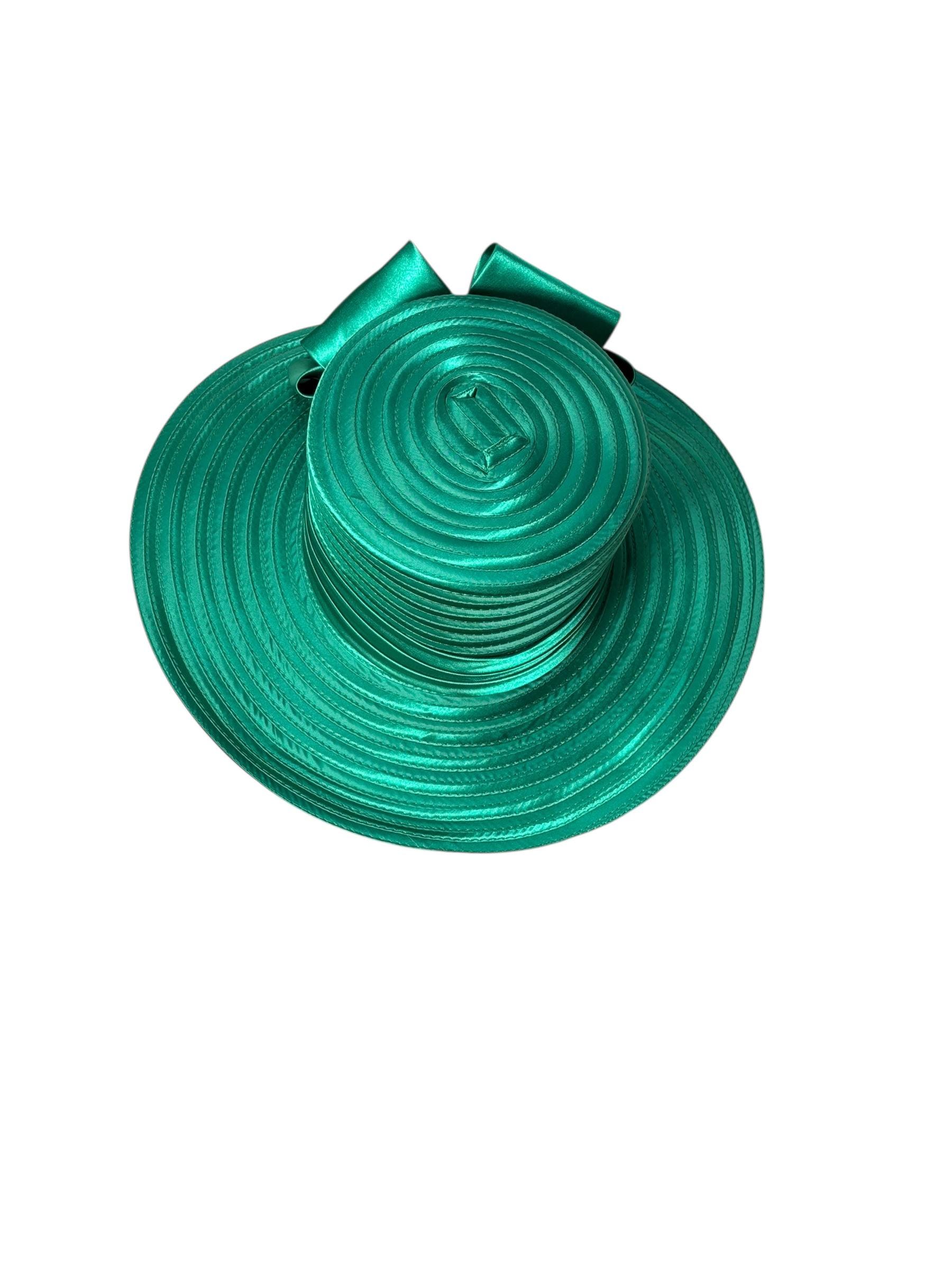 Vintage Green Church Hat by Whittall & Shon in Kelly Green  display picture 1