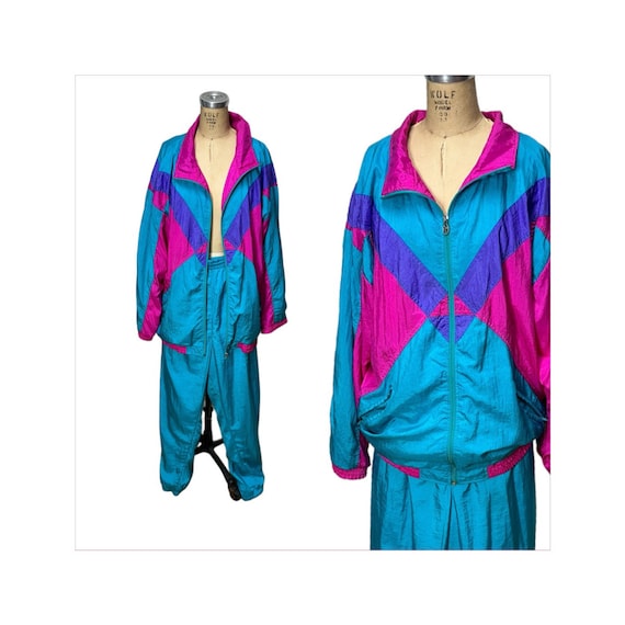 1990s nylon wind suit by Lady Lavon Size 3X Plus s