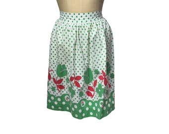 Vintage apron with polka dots and flowers