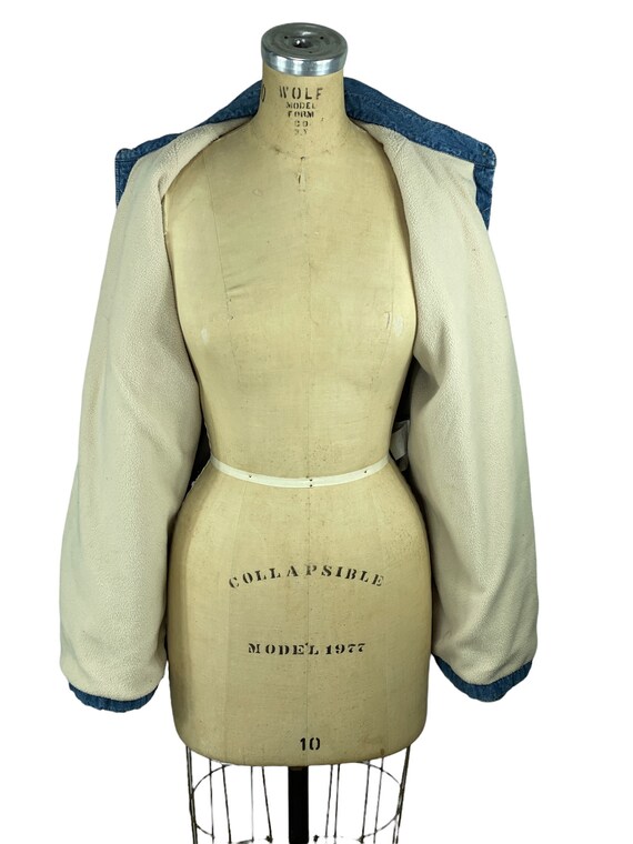 Woolrich denim jacket shirt fleece lined with qui… - image 9