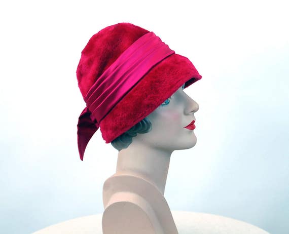 1960s hat pink fur cloche hat Duchess Amy New Yor… - image 2