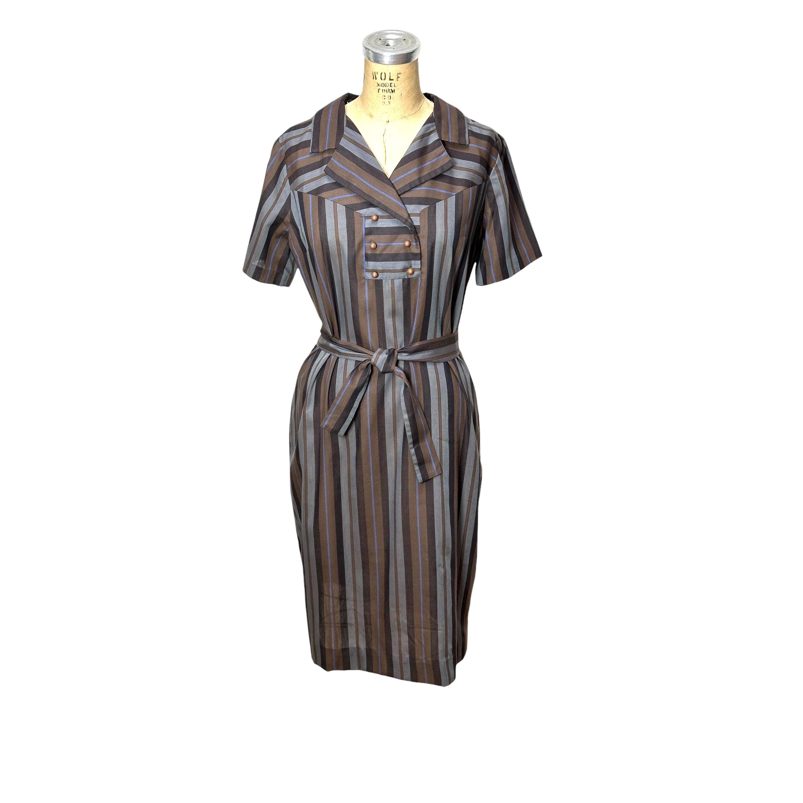 Brown Belted Dress - Etsy
