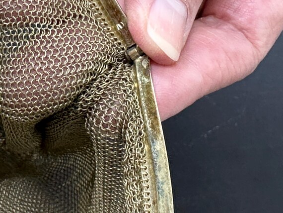 1920s gold Whiting and Davis soldered mesh purse … - image 10