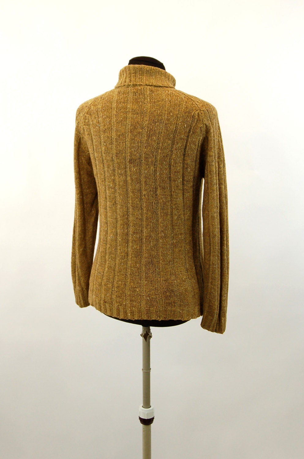 Ribbed Turtleneck Sweater Wool White 