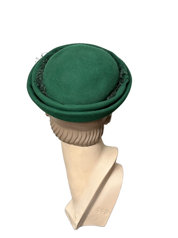 1940s 50s green wool felt Merrimac hat  by Austel… - image 3