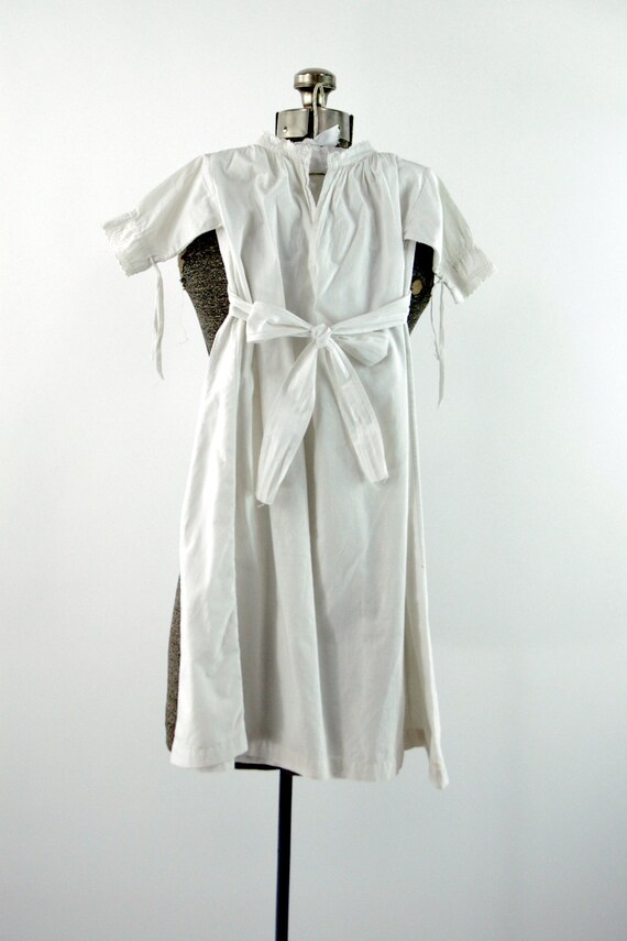 Edwardian christening gown white cotton baby infa… - image 3