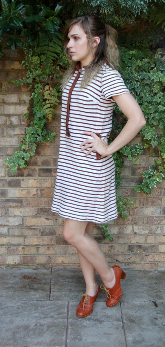 1960s dress, Leslie Fay dress, knit dress, mini d… - image 2