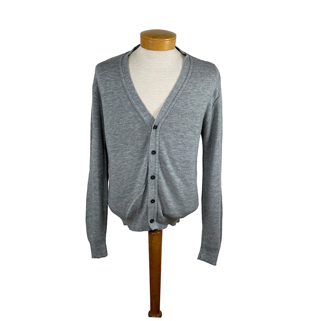 Vintage Men's Gray Cardigan Sweater by John F Size L Etsy