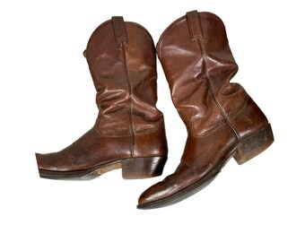 bottines de cowboy vintage par Tony Lama 61534 Taille 12,5