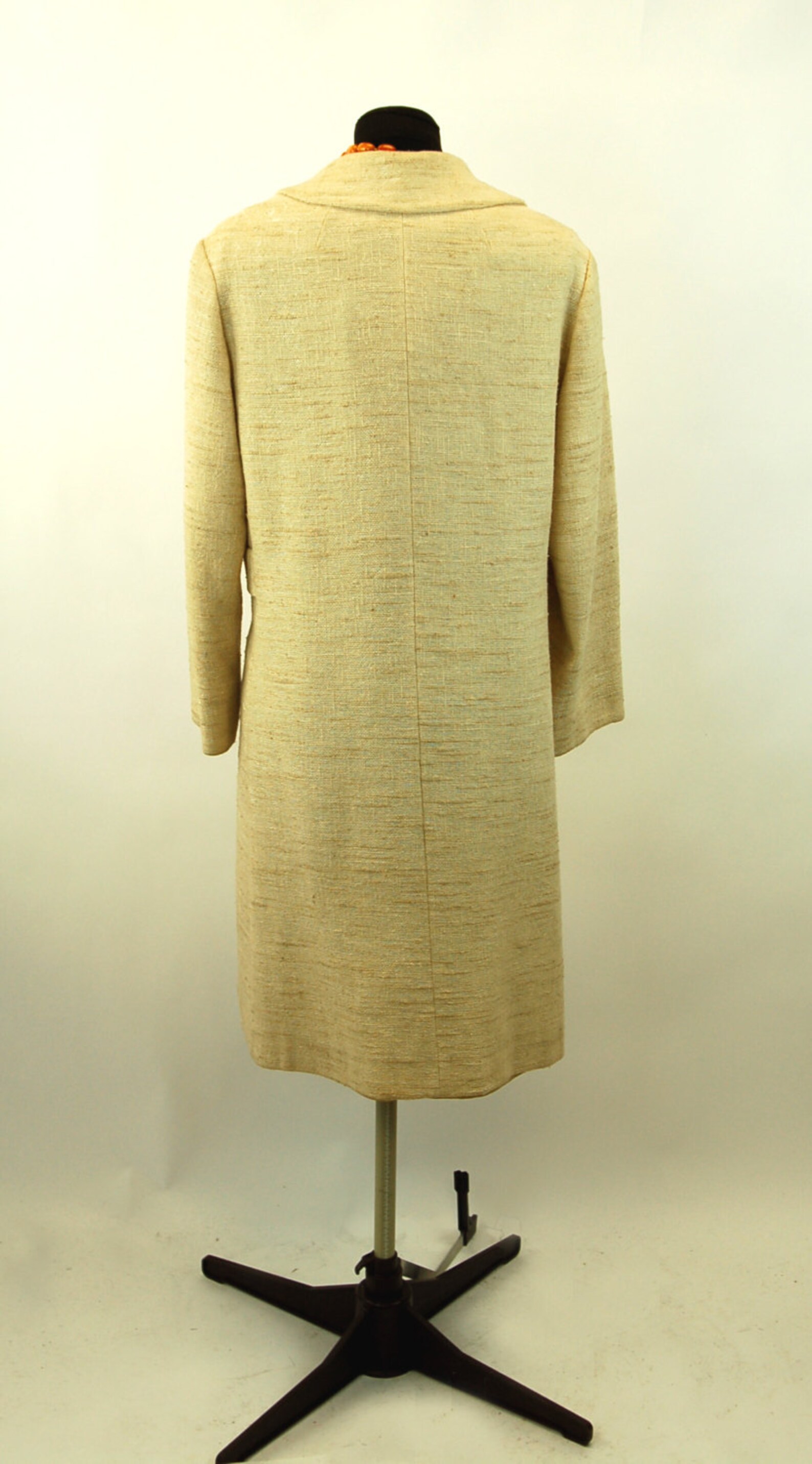 1960s Coat Raw Silk Linen Spring Coat Ivory Cream Belson | Etsy