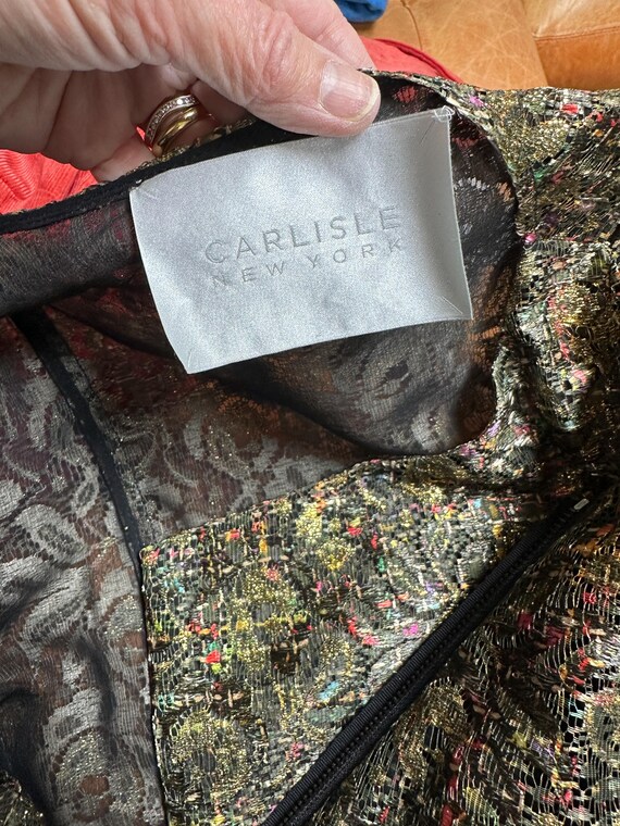 Metallic multicolored jacket with asymmetrical zi… - image 6