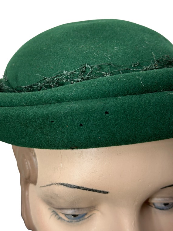 1940s 50s green wool felt Merrimac hat  by Austel… - image 5