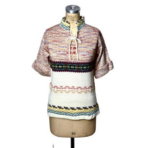 1970s boho sweater tunic space-dyed by Bobbie Brooks Size M